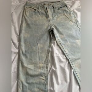 Ralph Lauren Jeans Custom Clouded Dyed White & Blue Denim Size 6